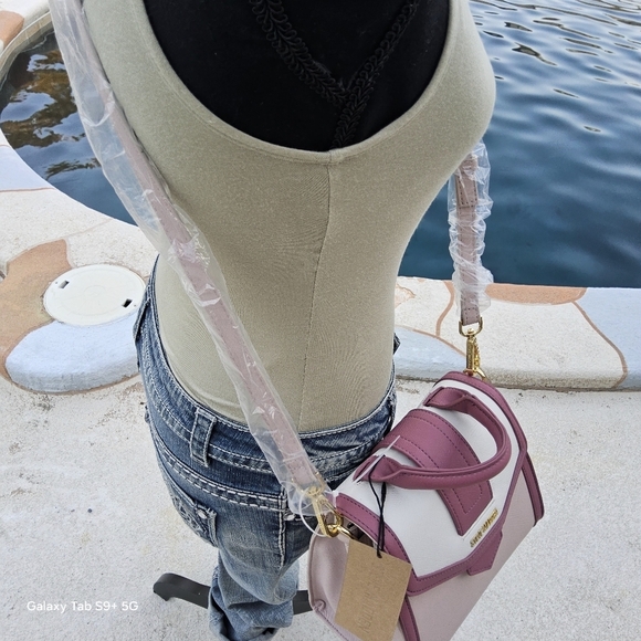 NWT BLUSH STEVE MADDEN " BAUBRIEL " SATCHEL - Picture 3 of 5